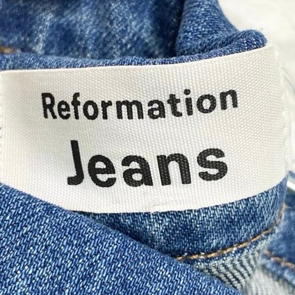 Reformation Madilyn Denim Mini Dress 0 - Picture 7 of 7